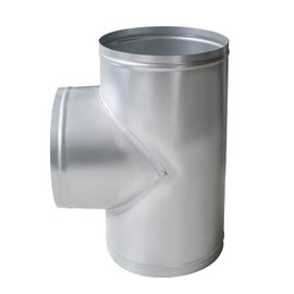 Pellet Stove Pipe Tee Connector for Exhaust Vent air Chimney Air Galvanized T Fitting Kitchen Hood Ventilation Duct Adapter Metal tee Joint for Fireplace Furnace Smokers Grills Tube Flue (OD100mm)