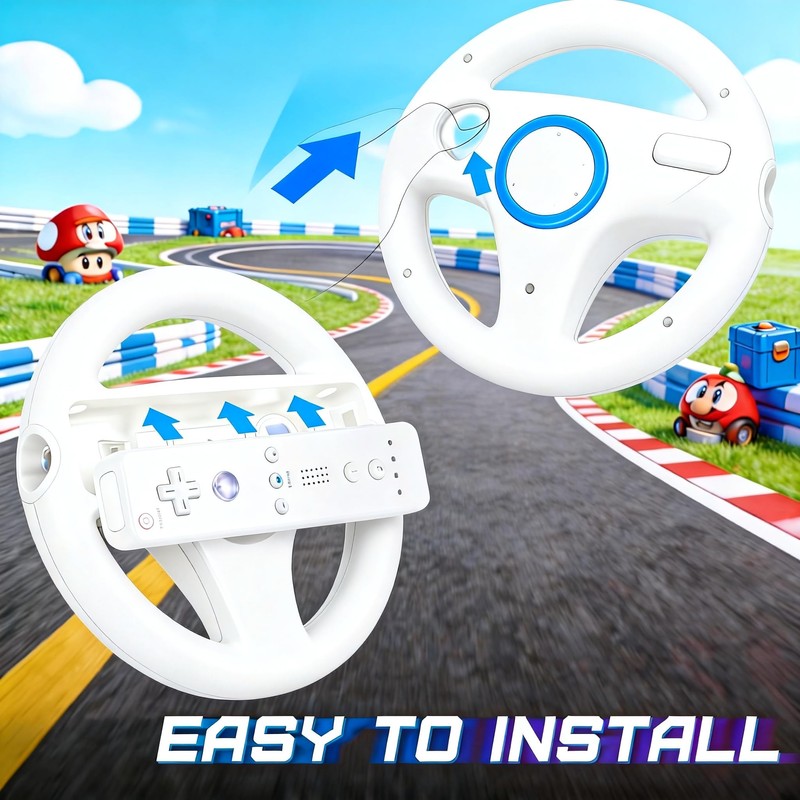 Wii Steering Wheel for Wii Remote Controller, Wii Mario Kart