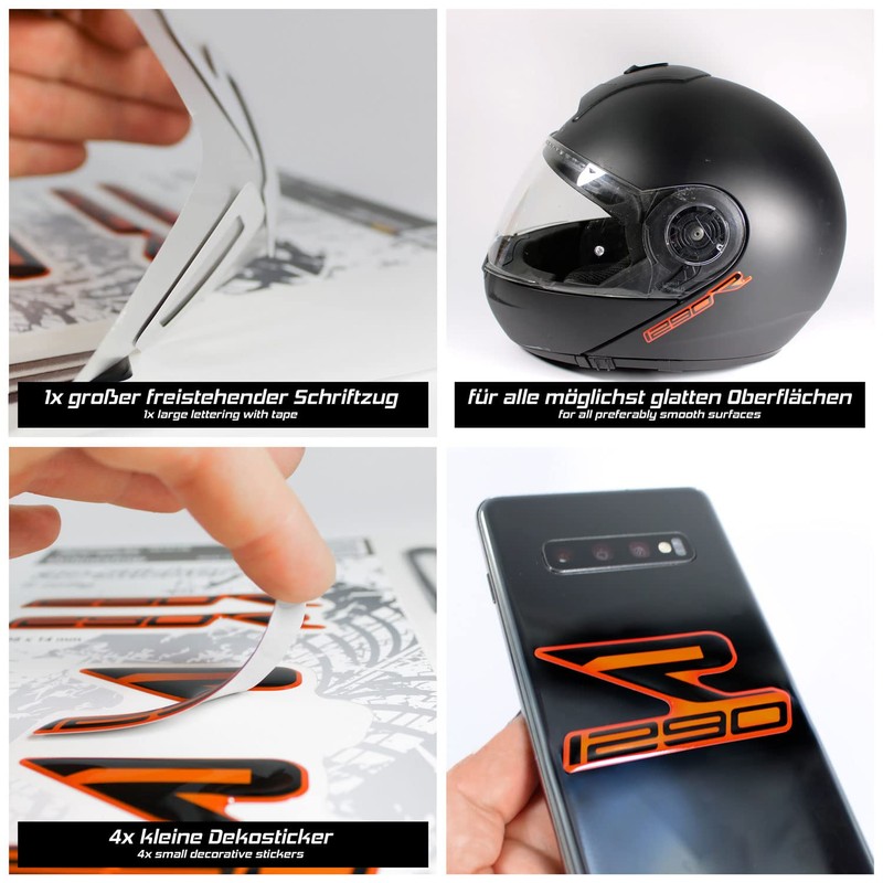 Tankpad Logo 3D Lettering Black Orange Compatible with KTM 1290