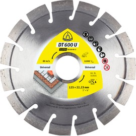 KLINGSPOR Diamond Supra DT600U recording 22,23 MM, Diameter 125 MM, 322631