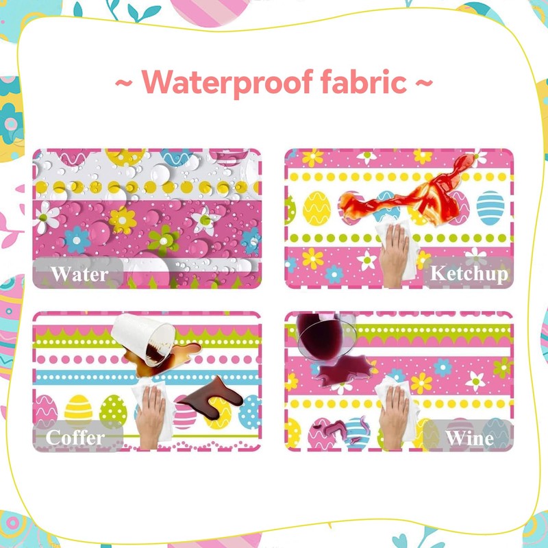 Czdtq Easter Table Cloth,Easter Table Decor Tablecloth,Easter Table Covers,Square Table