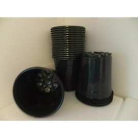 Landmark Plastics Set of 50 - TRADE GALLON {Holds .66 gallon} Nursery flower Pots {6.5" x 6.5"}