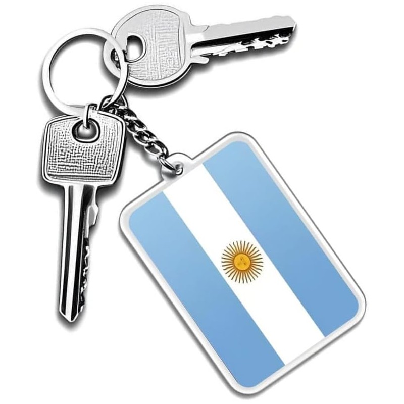 Llavero Argentina con bandera Argentina (2 unidades), Bandera Argentina, medium