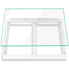 UPGRADED 240364793 Refrigerator Crisper Drawer Cover Frame with 240350608 Crisper Glass Replacement Compatible with Frigidaire Crisper Drawer Replacement 253.65802508 Fridge Crisper Pan Drawer Cover