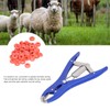 Castration Pliers Animal Tail Docking Clamp with 100 Red Rings