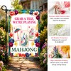 Mahjong Welcome Garden Flag 12x18 Mahjong Party Patio Decor for