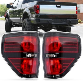 RANSOTO Tail Light Compatible with Ford F150 F-150 2009 2010 2011 2012 2013 2014 Rear Brake Lamp Taillight Left Driver and Right Passenger Side Smoked