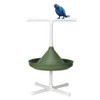 Multifunction Folding Bird Parrot Stand Bracket Feeding Bowl Shower Perch