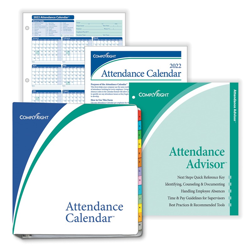 ComplyRight 2022 Attendance Tracking Kit (A0030, A1411W16PK25 & J1712)