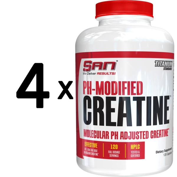 SAN Modified Acid Creatine Monohydrate 120 tablets (4 packs) / SAN 모디파이드 산 크레아틴 모노하이드레이트 120정 4통