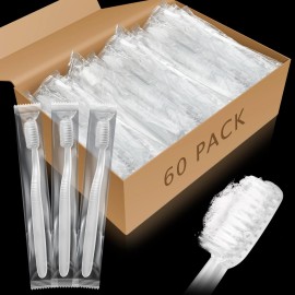 Tioncy Prepasted Disposable Toothbrushes Individually Wrapped Pre Pasted Toothbr
