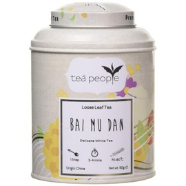 Tea People Bai Mu Dan, 50 g Loose Leaf Tea in Tin Caddy
