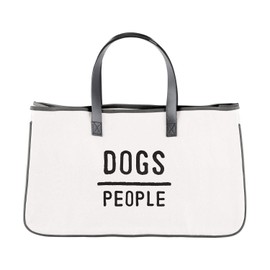 Creative Brands Face Canvas Tote, Large, Dogs/People