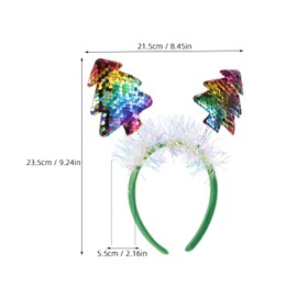 Healvian Christmas Tree Headband for Xmas Accessories Lightweight Holiday Hairband Durable Party Favor for Eye Catching Design for Christmas Celebrations