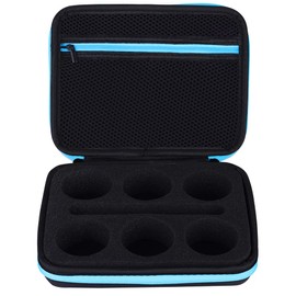 MAGICYOYO - Funda de almacenamiento profesional Yoyo, bolsa de transporte Yoyo, accesorios Yoyo, 6 compartimentos de almacenamiento Yoyo y compartimento interior con cierre (negro azul)