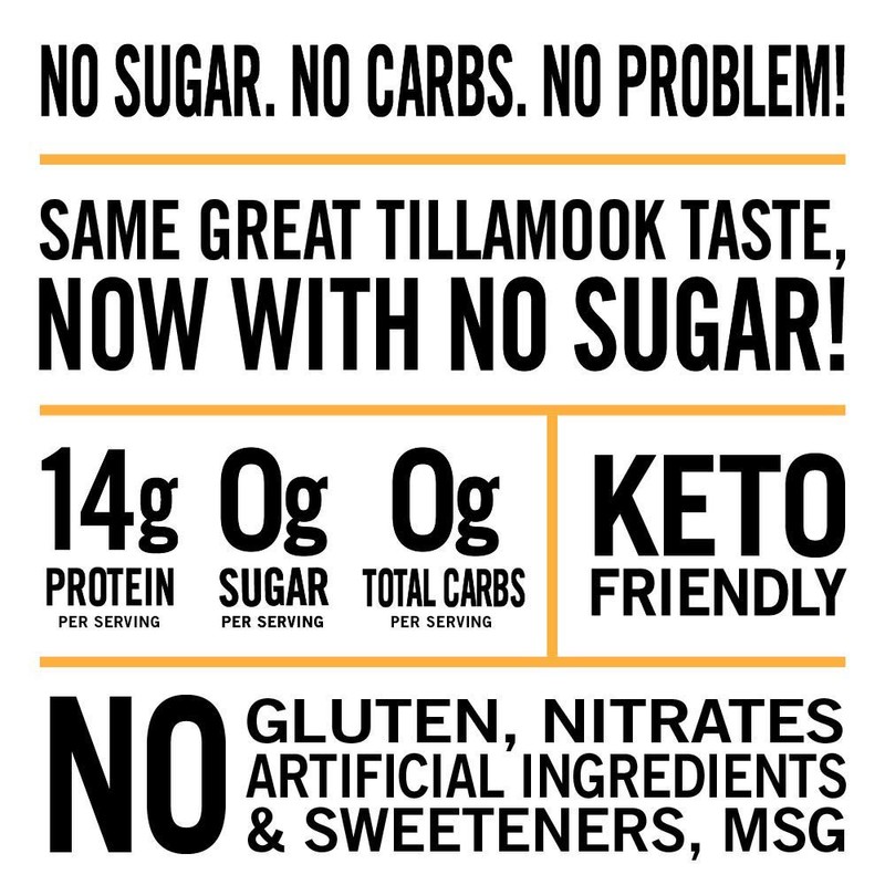 Tillamook Country Smoker Keto Friendly Zero Sugar Beef Jerky, Original,