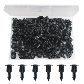 NVGVUP Pack of 100 Mounting Clips Car Clips, 6 mm Plastic Rivets Splash Guard Mounting Clips, Universal Car Holder Clips, Expansion Rivets Replacement for Car