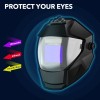 TRQWH Panoramic Welding Helmet with Auto Darkening and 3/Pack Lens