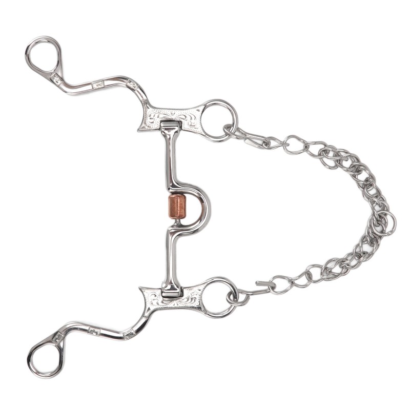120mm Horse Mouth Snaffle with Chain Stainless Steel Horse Bit