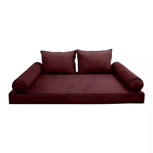 Universal STYLE V1 Full Velvet Contrast Indoor Daybed Mattress Pillow