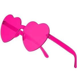 Virtue morals Heart Shaped Sunglasses for Women, Heart Glasses, Heart Party Favor Sunglasses, Rose red