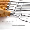 IMEEA Double Skewers for Grilling Thickened Stainless Steel Kebab BBQ