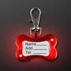 Red LED Dog Bone Pet Safety Light