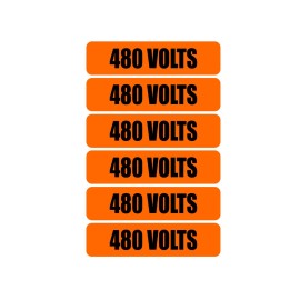 Awareness Vinyl 6x 480 Volts Warning Vinyl Decal | Outdoor Laminated Decal | Electrical Safety