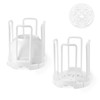 DIBALIYI 2 Pcs Bowl Rack for Kitchen Cutlery, Retractable Plastic