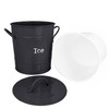 Harbour Housewares Industrial Ice Bucket with Scoop - Vintage Style