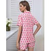FEMLE Womens Preppy Monkey Pajamas Y2k Cute Pj Sets 2