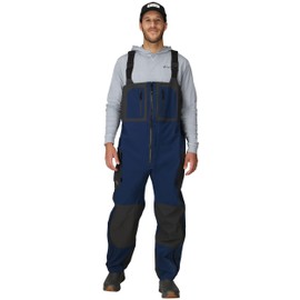 FROGG TOGGS Men's Pilot II Guide Waterproof Breathable Rain Bib, Dust Blue/Slate, Medium