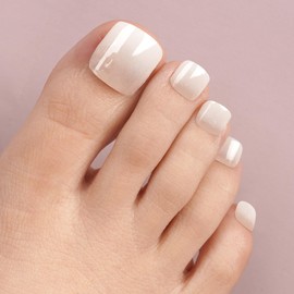 DANNI & TONI Halb ausgehärtete Gel Nagelfolien (Frosty Veil) transparent weiß Glänzend Nagelset uv Gel Pedi Wraps Fußnägel Nagelfolie Pediküre Wraps 37 Aufkleber