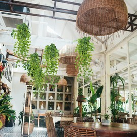 Uieke 2Pcs 3.1ft Artificial Hanging Plants Fake Plants Artificial Ivy Garland Vine Hanging Garland Faux Greenery for Outside Home Room Wall Pot Planter Indoor Outdoor Décor