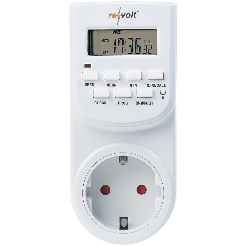 revolt timer socket: Digital timer with LCD display, accurate to