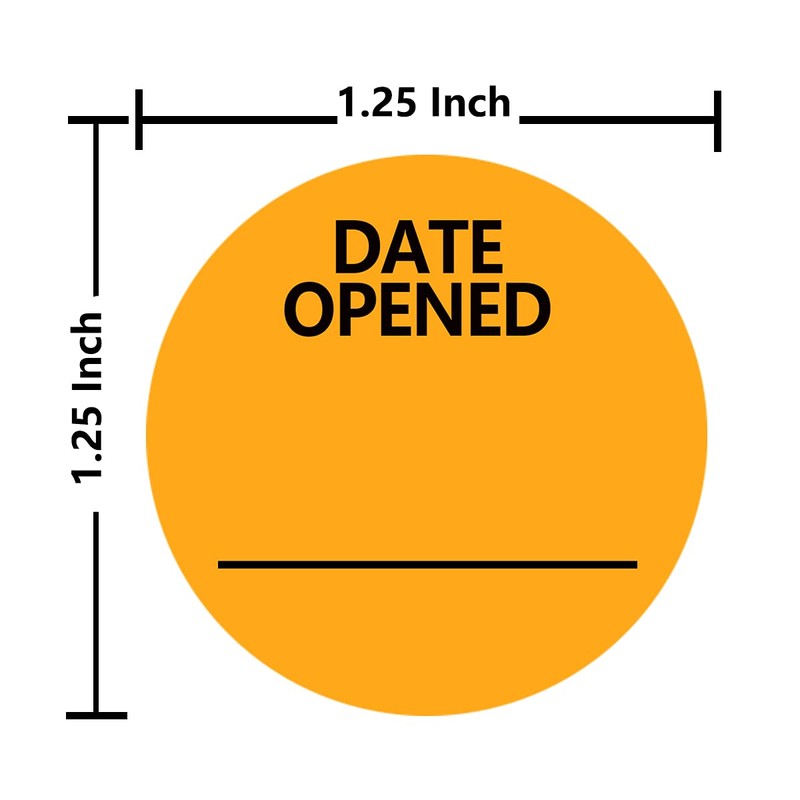 Date Opened Stickers 1.25 Inch Medication Instruction Labels 1000 Pcs