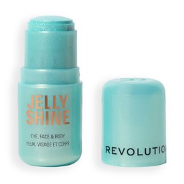 Revolution Jelly Shine Eye, Face & Body Highlight Stick, Jelly Formula with Pearlescent Shimmer Effect, Vegan & Cruelty-Free, Mermaid Green