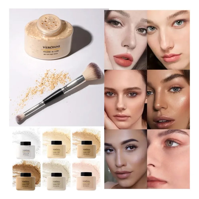 Polvo Fijador Banana Traslucido Setting Powder Con Brocha