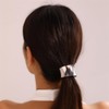 2PCS Metal Cuff Ponytail Holder Elastic Hair Band Rope Women