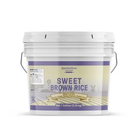 Unpretentious Sweet Brown Rice, 1 Gallon, Gluten-Free, Brown Glutinous Rice, Soft & Chewy