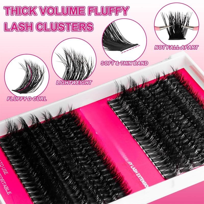 DIY Lash Clusters Kit Fluffy 80D 100D Individual Lashes D