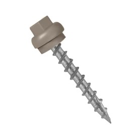 Long Life Metal Roofing Screws (250 count) Metal to Wood and Metal to Metal, Domed Cap Head EPDM Washer, Free Hex Bit with Order (#12 Metal to Wood, Charcoal Grey, 250)