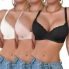 Paquete 3 Brasier Copa Preformada Varilla Push Up Colores