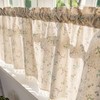 Wild Flowers Leaf Linen Kithen Curtains Valances for Windows Easter
