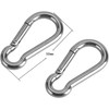 32 Pieces Stainless Steel Ceiling Hooks with Screws and Carabiners