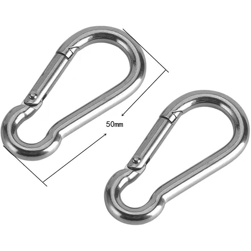 32 Pieces Stainless Steel Ceiling Hooks with Screws and Carabiners