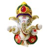 Karigaari Resine Stone God Ganesha Idol (White)