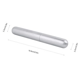 Fdit Socialme-eu Thickened Stainless Steel Cigar Holder Humidor Tube for Travel Carry Bag Reusable Packaging