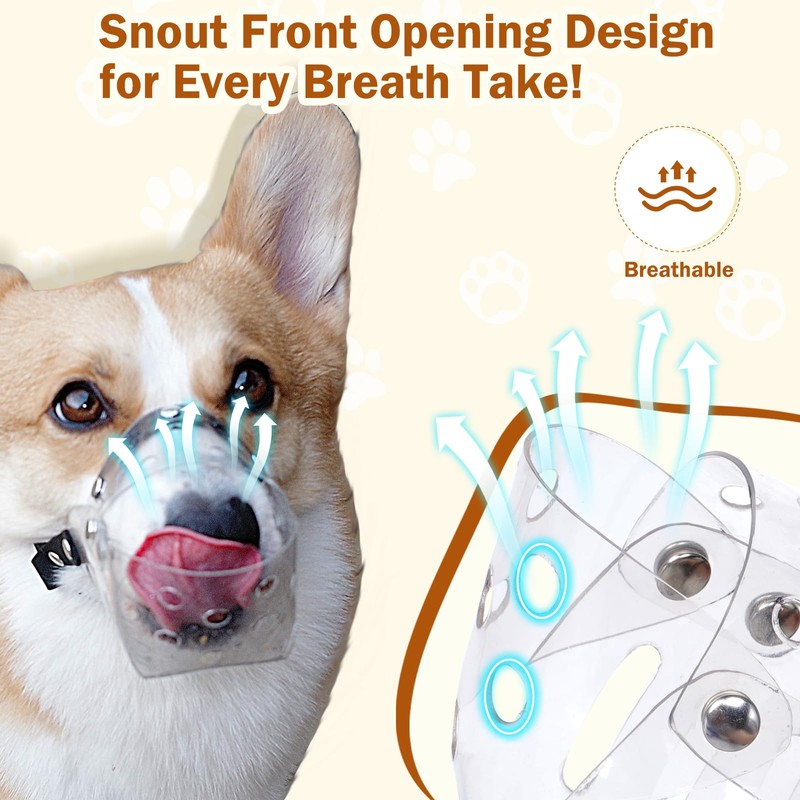 Mayerzon Dog Muzzle, Basket Muzzle for Small Medium Dogs Poodle