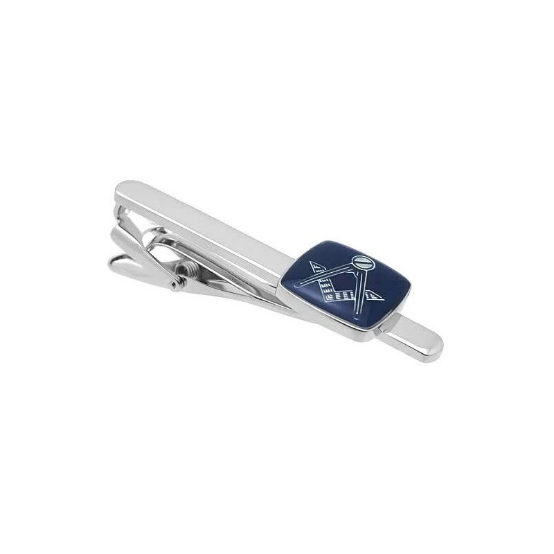 Blue Square Masonic Tie Clip Tie Bar Tie Pin n02346